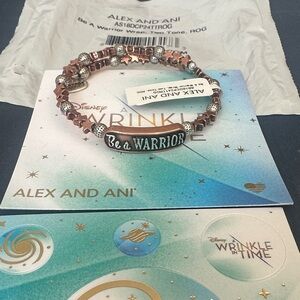 Alex and Ani Be a Warrior Bracelet Disney  - Rose Gold and Silver